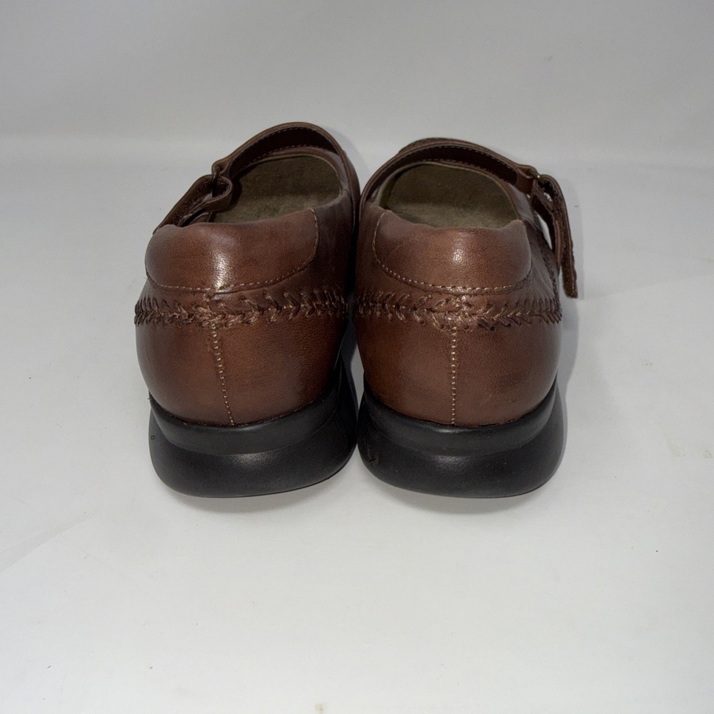 Thom McAn Brown Dublin Leather Mary Janes Flats 40007 US Sz 9.5 Shoes - Picture 6 of 11
